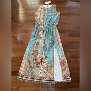 Noracora Casual Printed Dress Women sleeveless Weekend Elegant long sz XXL